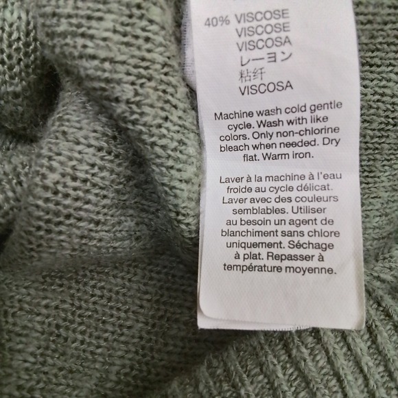 GAP Womens Sweater Tee Small Green Cotton Blend Pullover Long Sleeve Scoop‎ Neck - Picture 11 of 12